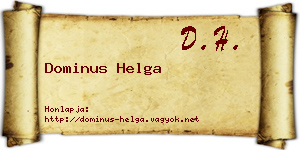 Dominus Helga névjegykártya